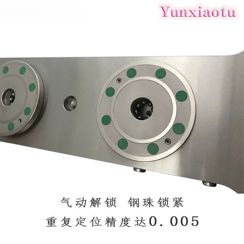 4 Axis Zero Point Quick Change Pneumatic Chuck Bridge Plate Dual Side Fixture System for CNC Machining