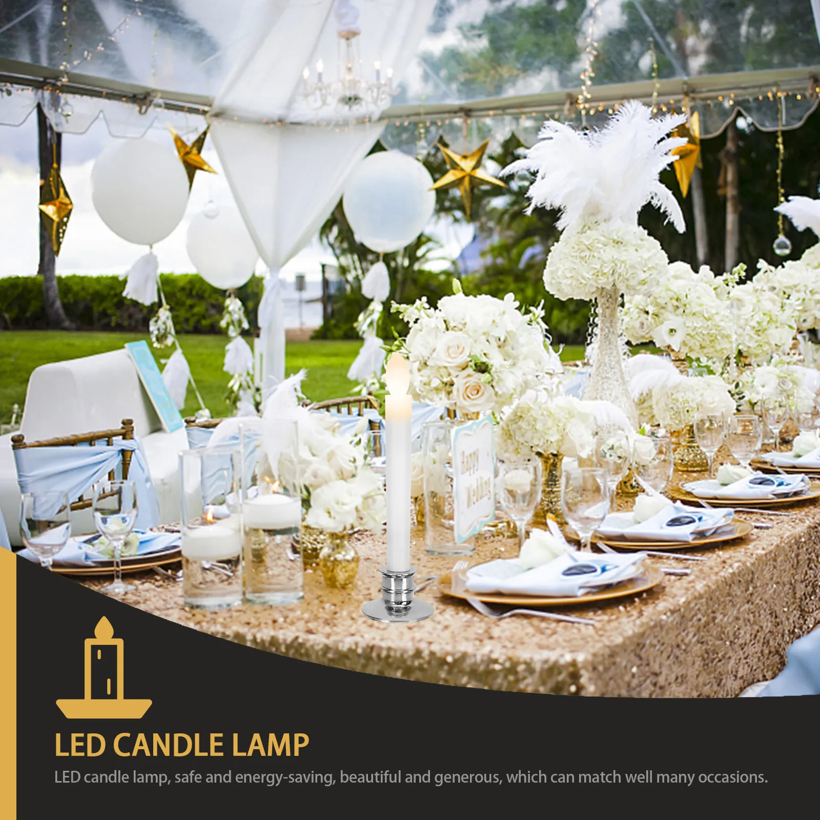 2 قطعة الشموع الإلكترونية قسط مادة PP LED مصباح مضيئة لحفل زفاف الكنيسة مهرجان الديكور LED مصباح