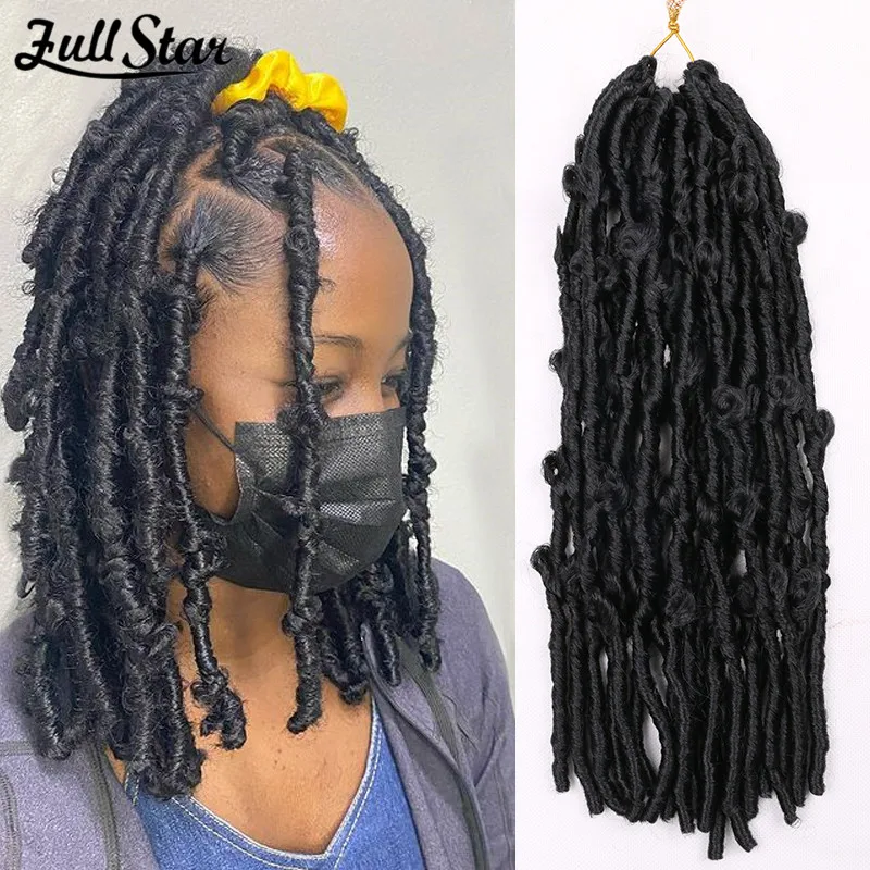 Extensiones de pelo de mariposa de 14 pulgadas, pelo de ganchillo, trenzas de ganchillo, suaves y desgastadas, naturales, largas y desgastadas