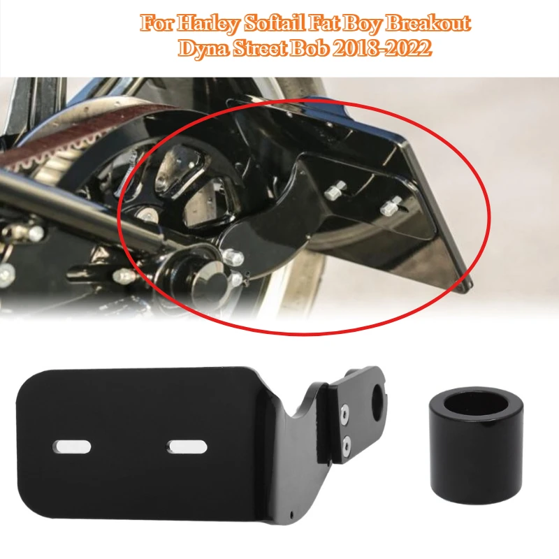 

Motorcycle Modified Side Mount License Plate Bracket Holder For Harley Softail Fat Boy Breakout Dyna Street Bob 2018-2022