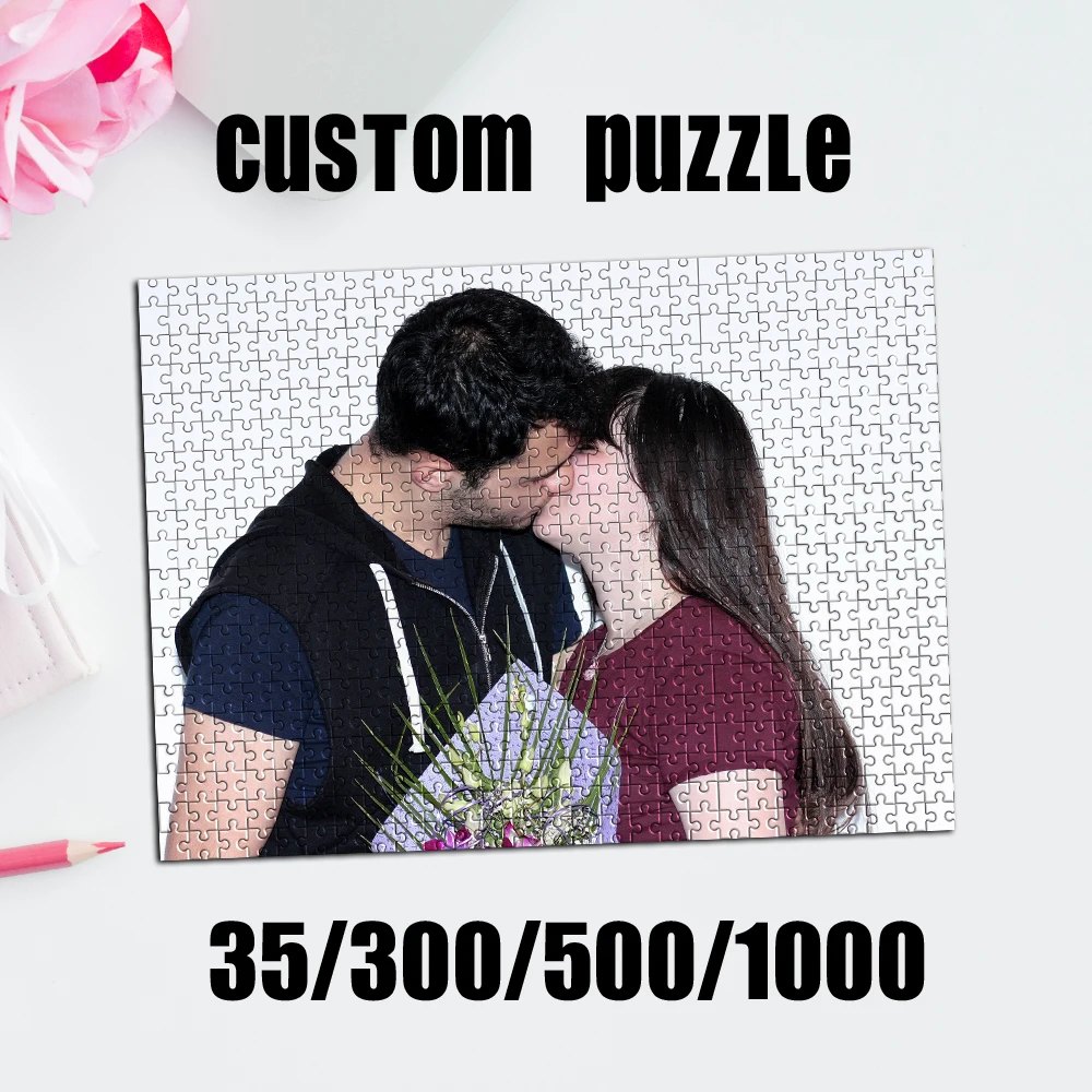 35/300/500/1000pcs Personalized Custom Photo Couple Puzzle For Birthdays For Weddings For Fall/Autumn/Winter For Housewarming