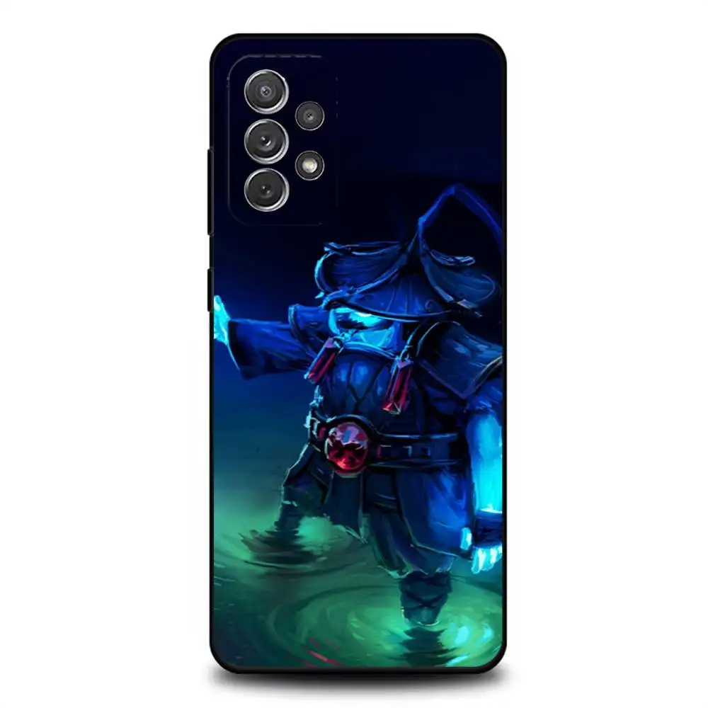 D-Dota-a 2 حافظة هاتف رائعة لهاتف سامسونج S 25,24,23,22,30,21,10,9,Ultra,Plus,Lite,FE,4,5G حافظة ناعمة سوداء