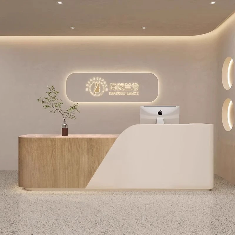 

Bar Luxury Reception Desks Modern Beauty Shop Hotel Executive Display Design Reception Desks Organizers Bureau Trendy Furniture