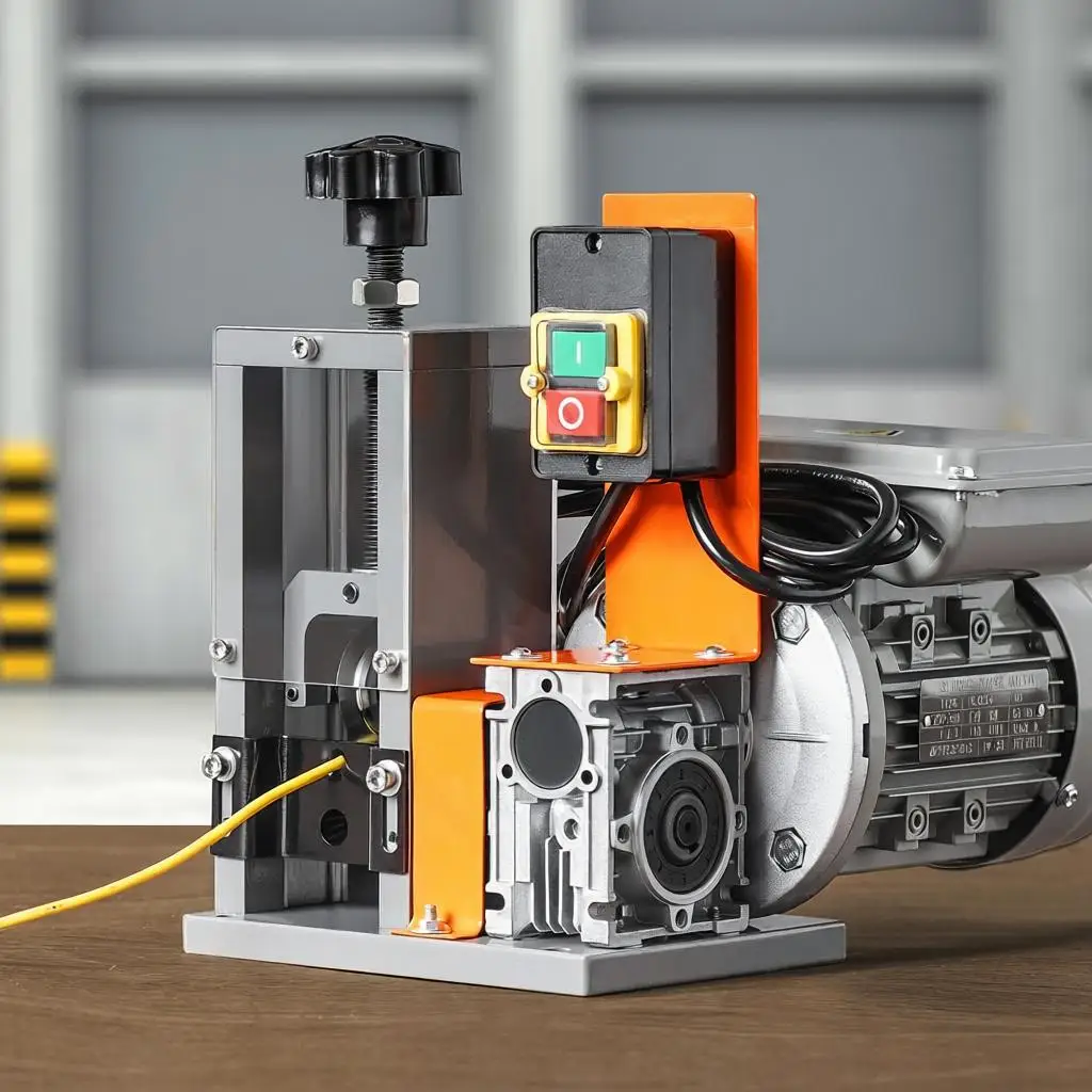 Electric Cable Stripping Tool, 0.06''-1.18'' Motorized Wire Stripper, 180 W, 60 ft/min, with Clear Depth Gauge, Ideal for Scr