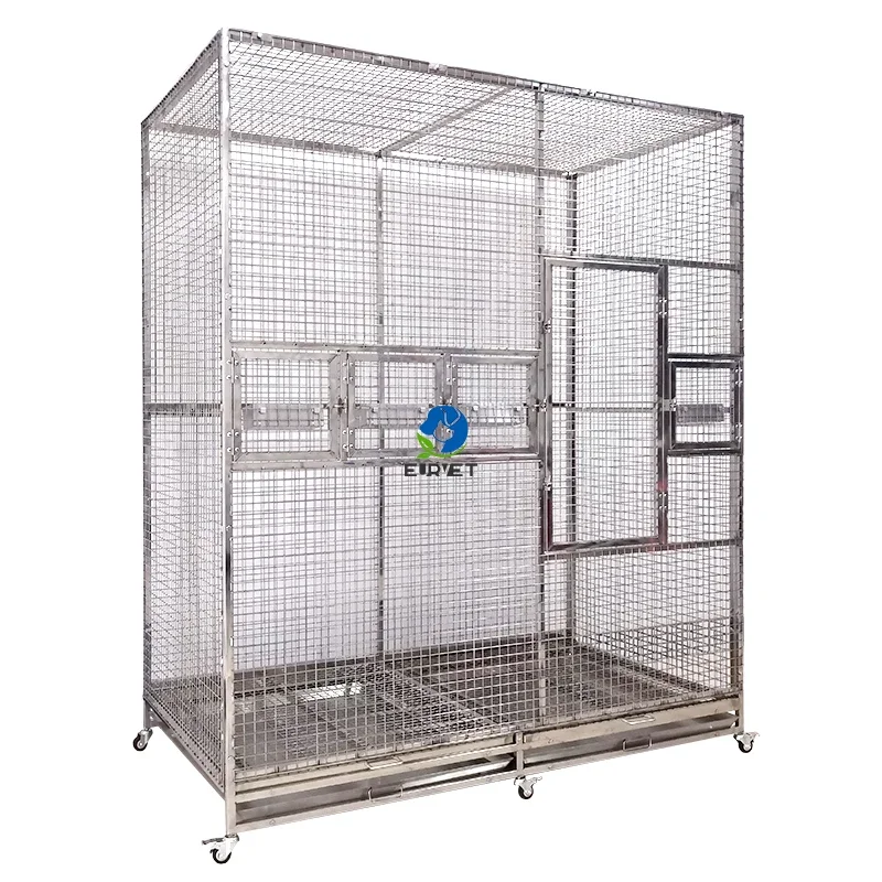 Hot Selling Pet Bird Cage Veterinary Equipment Stainless Steel Pet Breeding Bird Parrot Pigeon Cage