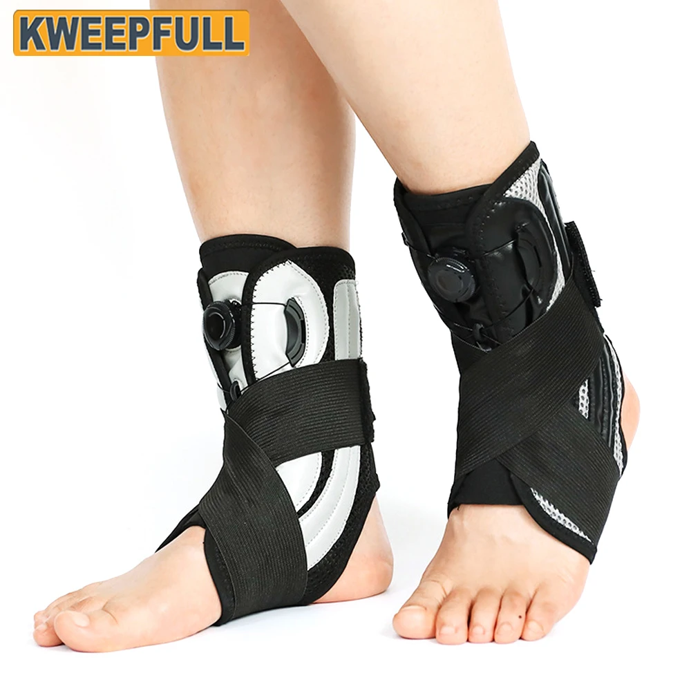 1 Stück Halbstarre Knöchelbandage mit Verstellknopf, Knöchelstütze für Plantarfasziitis, Sehnenentzündung, Fitness & Verletzungsprävention