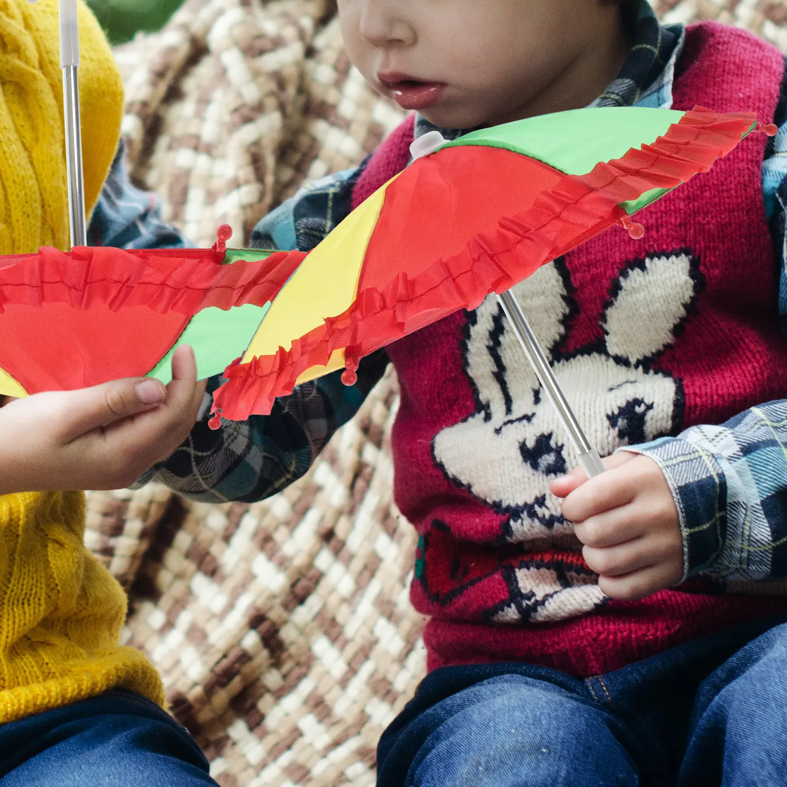 

5Pcs Children Mini Umbrellas Colorful Creative Small Umbrella for Garden Decor Party Favor and Photography Prop