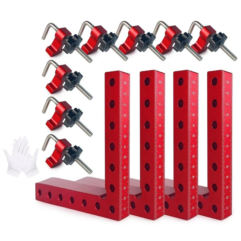 

90 Degree Clamp Corner Clamp - Right Angle For Woodworking 4Pack 5.5Inch Aluminum Alloy Corner Clamp Wood Working Tools Durable