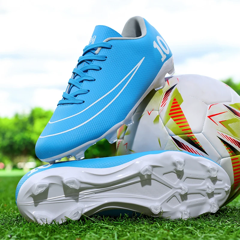 

Men's Professional Football Shoes with Short Studs for Training Anti-Slip Sports Shoes Teenagers TF/FG Long nail Soccer Shoes
