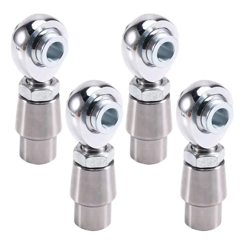 ABOK-Car Accessories 4Pcs 5/8 Inch-18 Heim Joint Rod End Kit W/Spacers, Tube Adapters& Jam Nuts Left Right Thread Accsesories