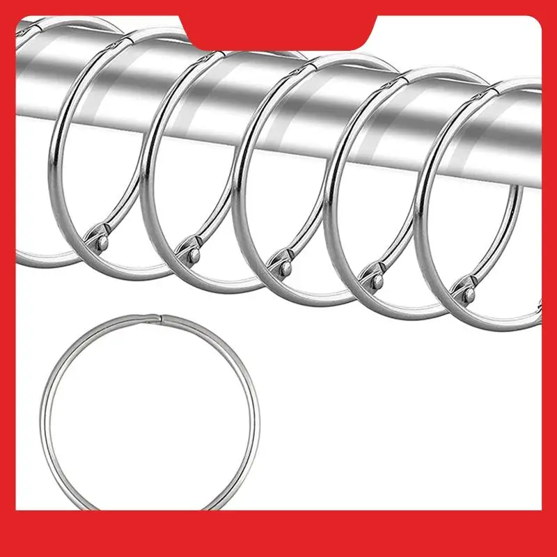 Shower Curtain Rings Hooks Shower Curtain Rings Rust Proof Hooks Anti-Drop Round Shower Rings, For Curtain,Silver
