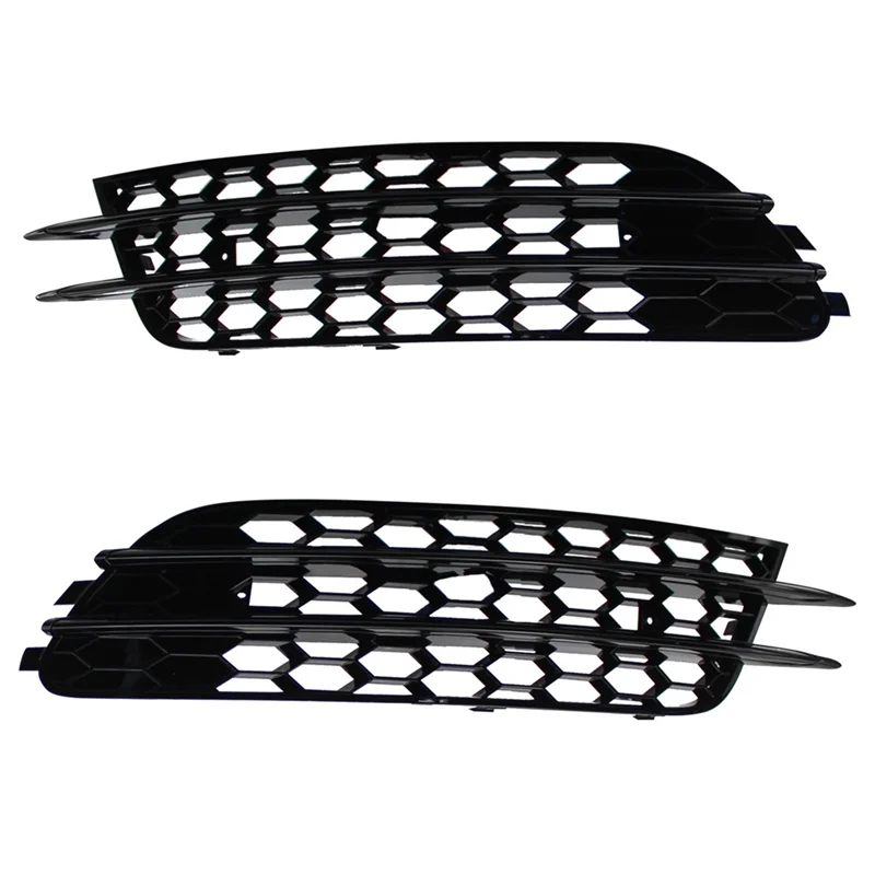 

M93K-1Pair Front Fog Light Cover Honeycomb Grille Racing Grills For A6 C7 2012-2015 4G0807681 4G0807682