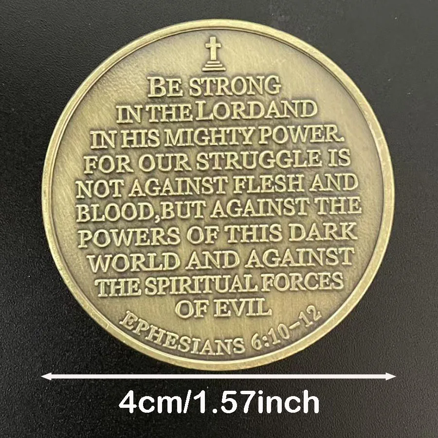 Special Forces Sniper Souvenir Coin Soldier Ephesians Prayer Commemorative Coin Veteran Copper Plated Collectible Coin