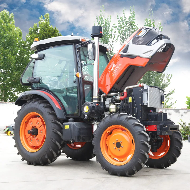 China Multifunctional Farm Tractor 25hp Agricultural EURO 5 Off-road 4WD Small Tractors 50hp Mini 4X4 Wheel Tractor Customized