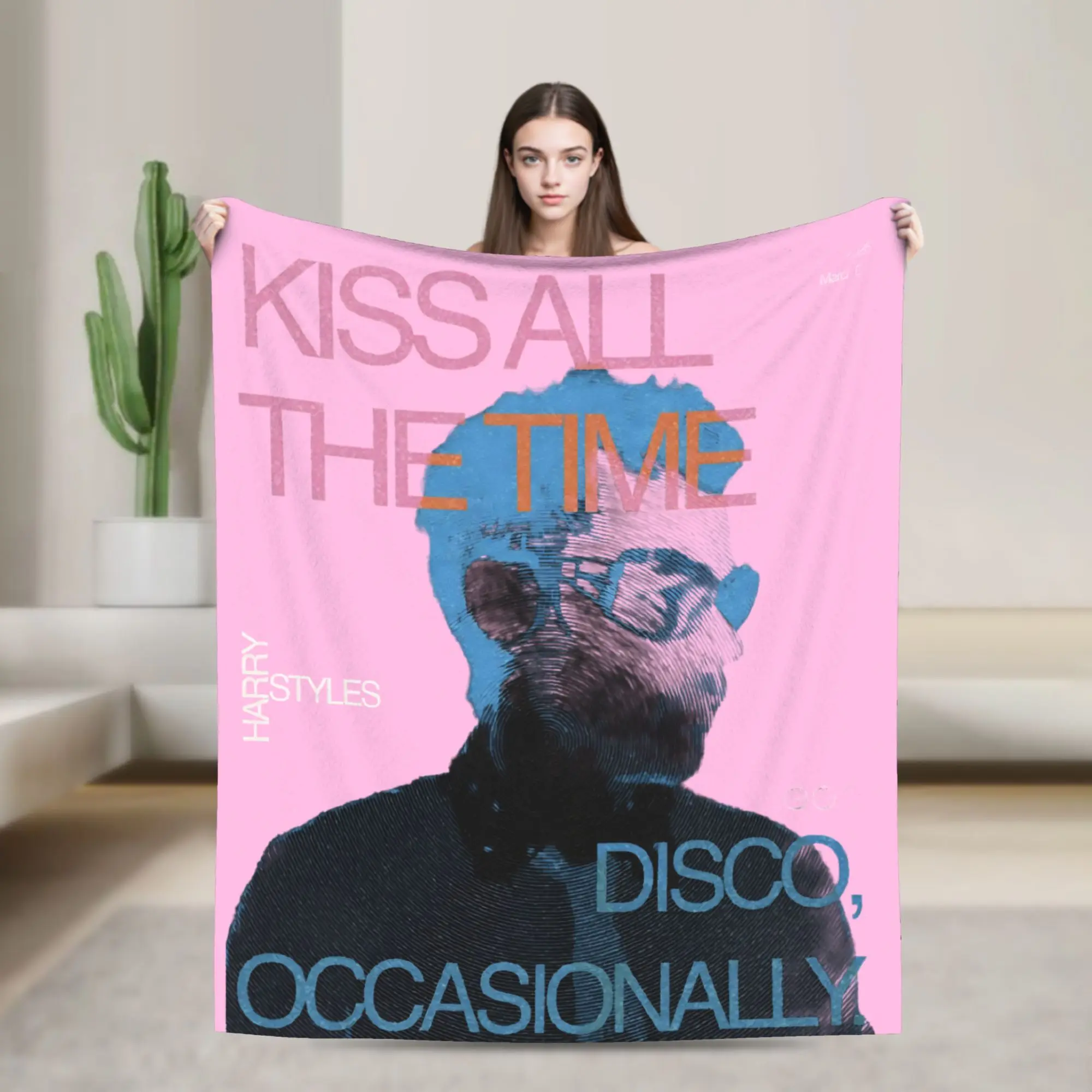Kiss All The Time Disco Tour Blankets Fleece Air Conditioning Harrys Music Styles Multifunction Throw Blankets for Bed Rug Piece