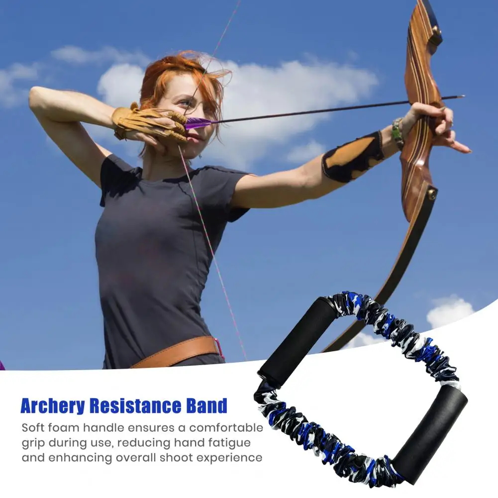 Archery Simulation Exerciser Bow Trainer Tension Rope 25/45/65 Lbs Resistance Exercise Archery Draw Release Stretch Band