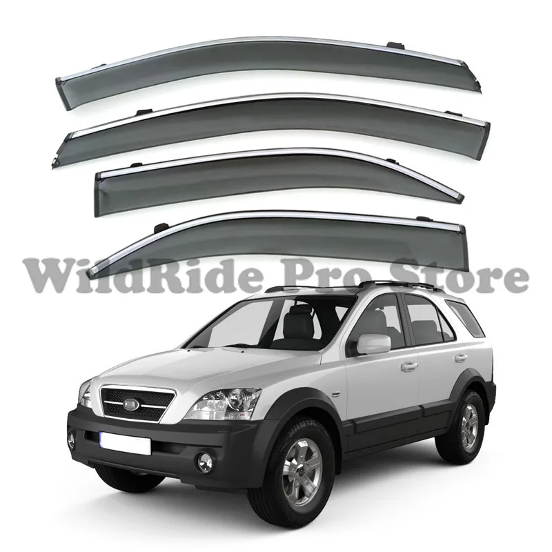 Rain Visors for Kia Sorento 2003-2008 Window Rain Guards Car Accessories Modification Parts 4pcs Set
