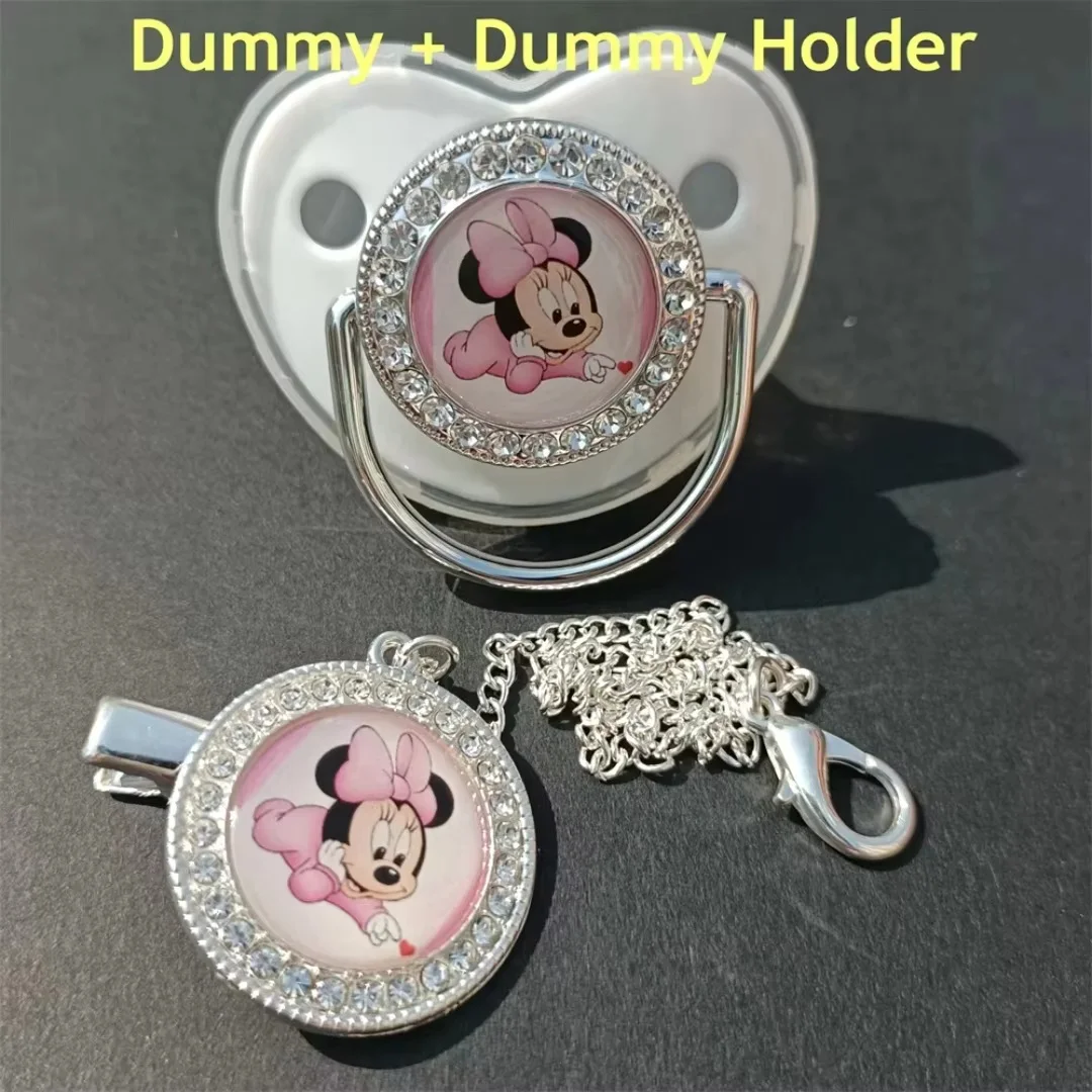 [New pacifier designed for baby girls] Luxury Diamond baby pacifier Teaser Baby pacifier with dust cap for newborns chupeter