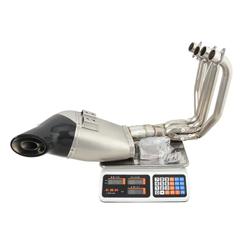 Slip On Front Link Pipe Motorcycle Full Exhaust System Muffler Tail Tip Stainless Steel Escape For KOVE 450RR 450 RR 2023