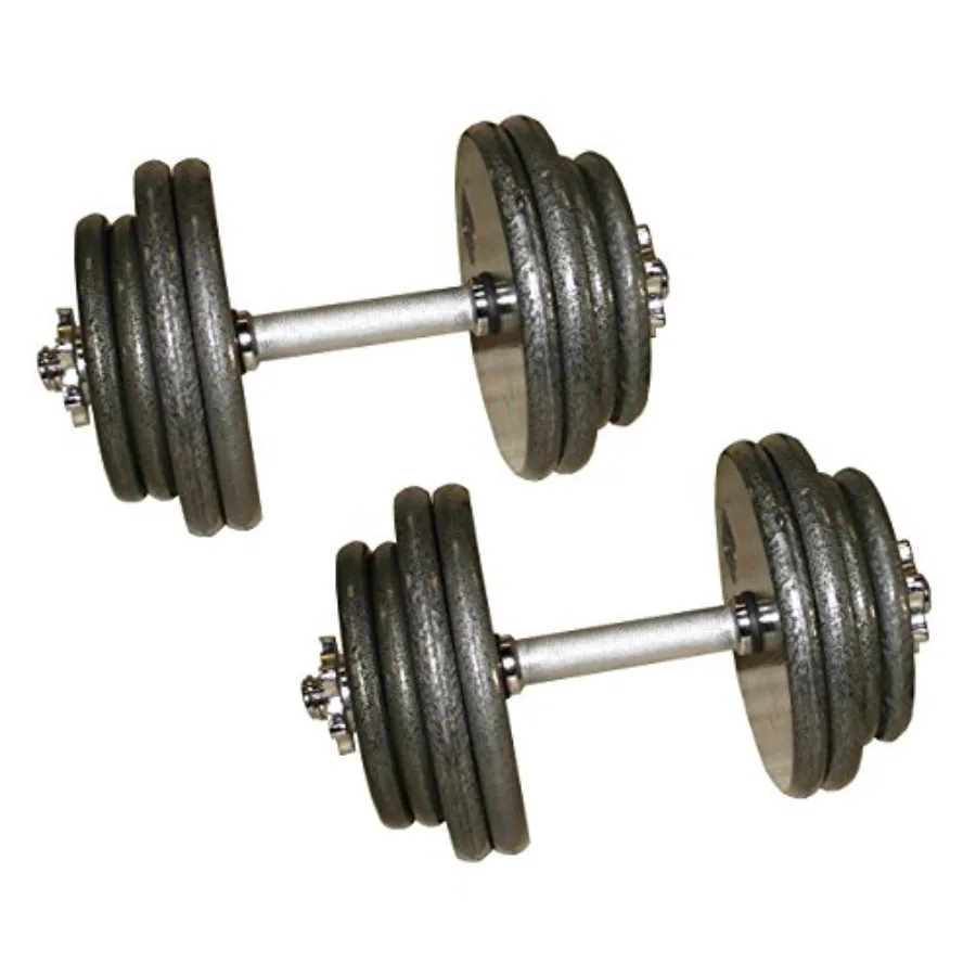 

Регулируемые гантели Ader Grey 40-80 фунтов со стальной конструкцией и серой отделкой для силовых тренировок в домашнем спортзале