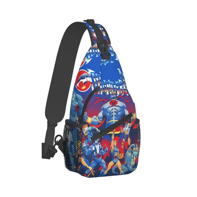 Custom Thundercats Sling Bag Men Cool HiMan Cheetara Shoulder Crossbody Chest Backpack Traveling Daypack