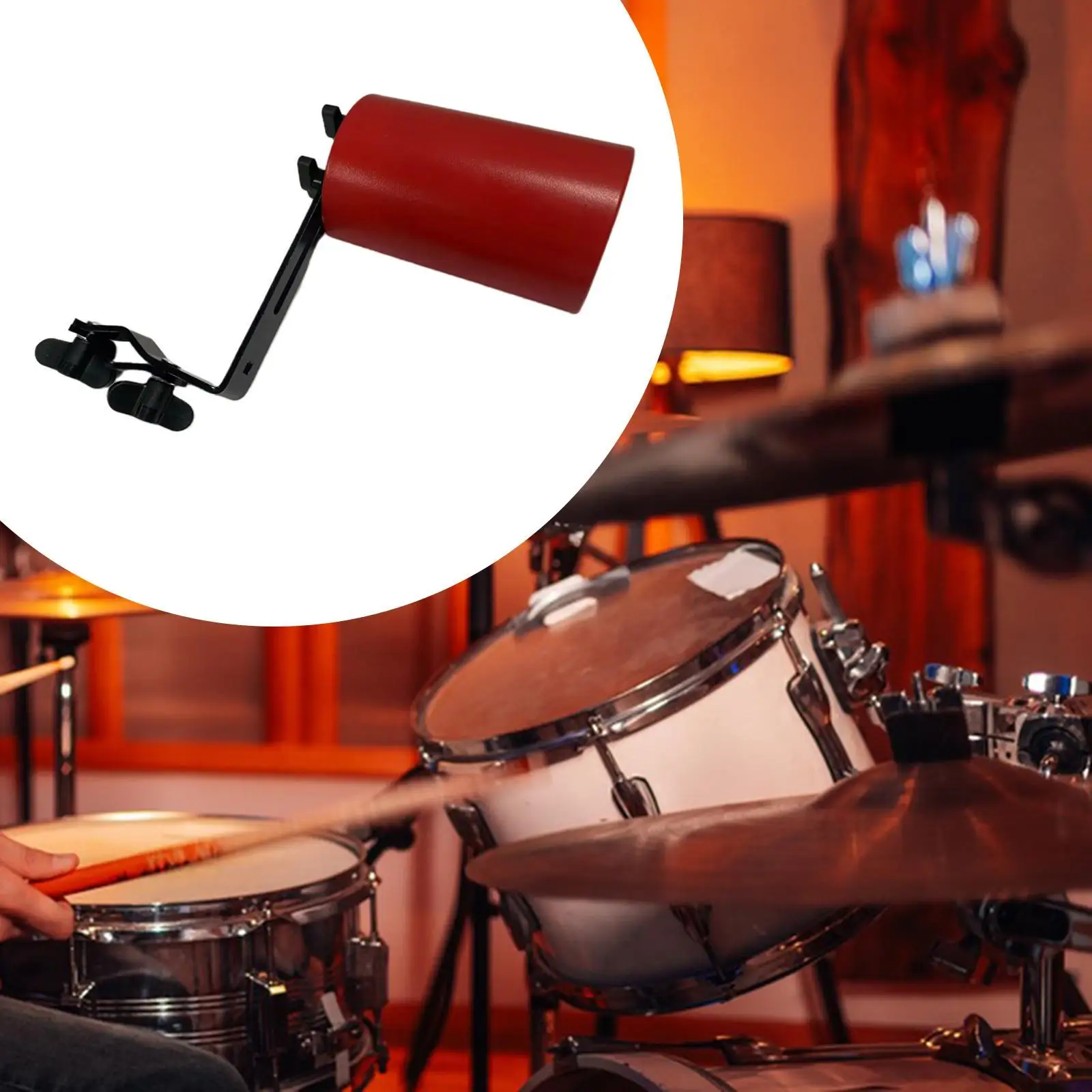 Cowbell with Clamp Hardware Cowbell Holder for Concerts Celebration Baseball