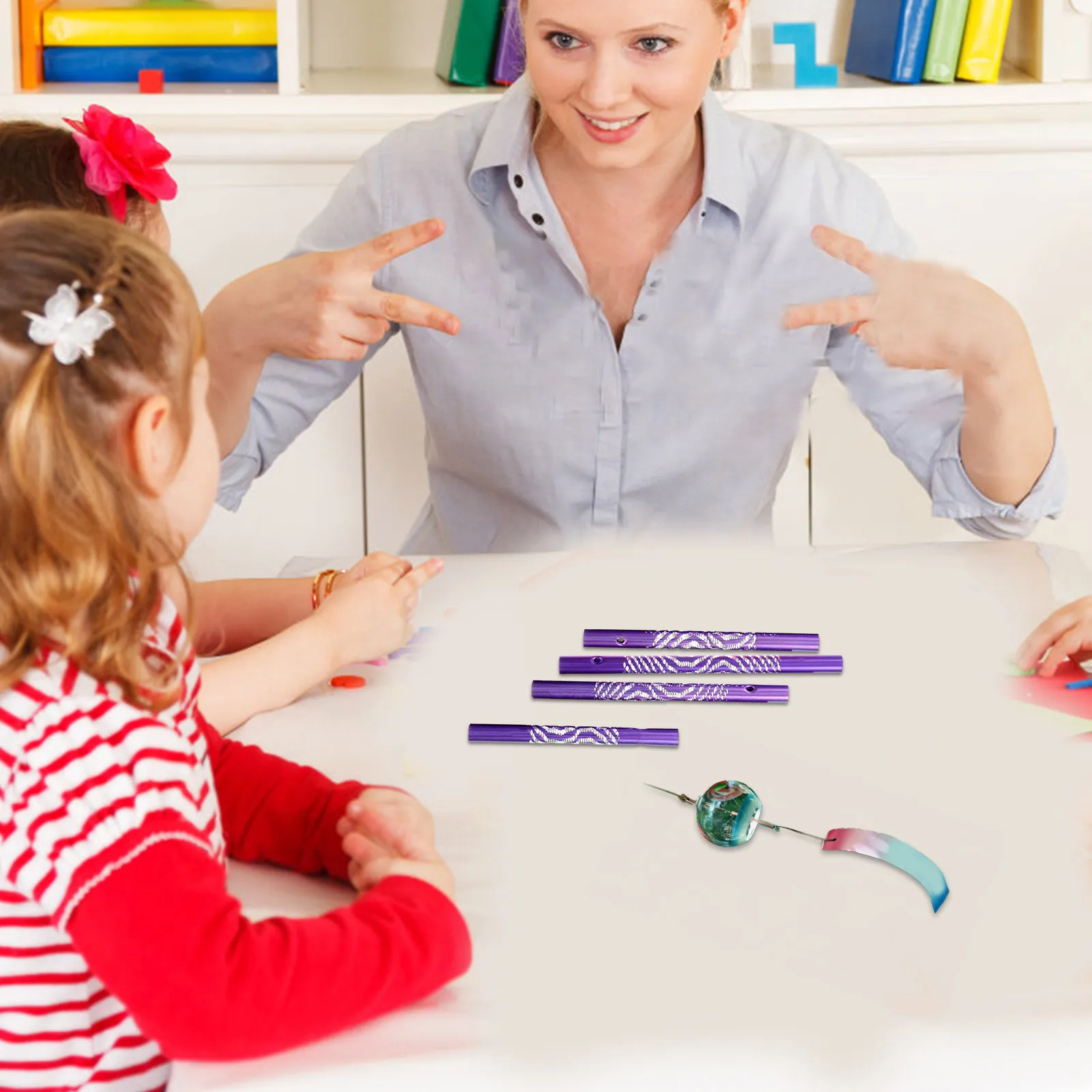 

24Pcs Metal Wind Chime Tubes DIY Craft Supplies for Hanging Door Wall Garden Decoration DIY Wind Chime Tubes Kid Toy