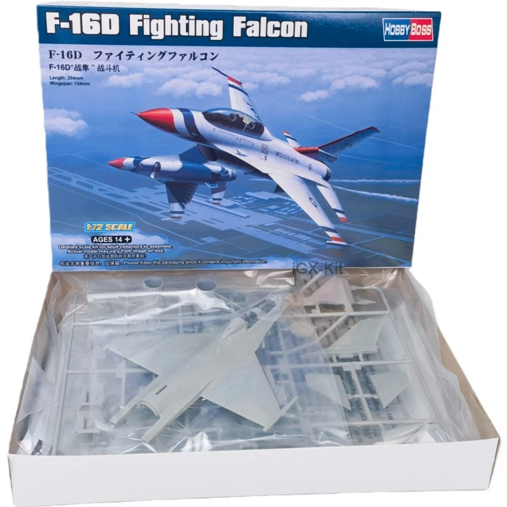 

Hobbyboss 80275 Масштабная модель 1:72 General Dynamics F-16D F16D Fighting Falcon, набор для сборки, пластиковая игрушка-конструктор