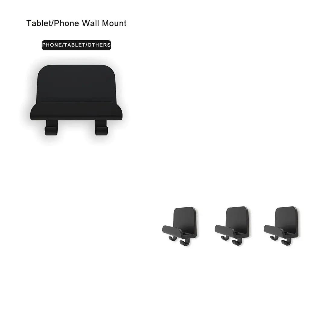 

3X Universal Cellphone Tablet Holder Wall Mount Stand For iPad iPhone Support Storage Cables And Home Hook Hanger