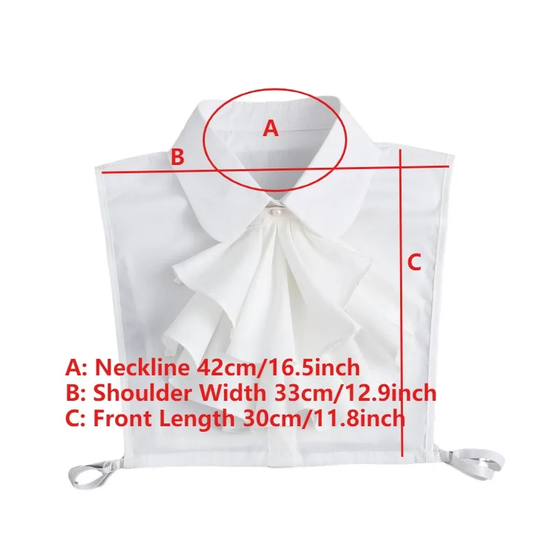 Novo laço lapela camisa gola destacável camisola blusa feminina gola falsa meninas camisa removível pescoço colar falso