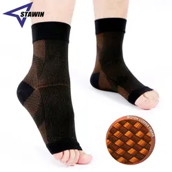 1 Pair Copper Compression Recovery Foot Sleeves,Plantar Fasciitis Socks for Arch Pain,Reduce Swelling & Heel Spurs, Ankle Sleeve