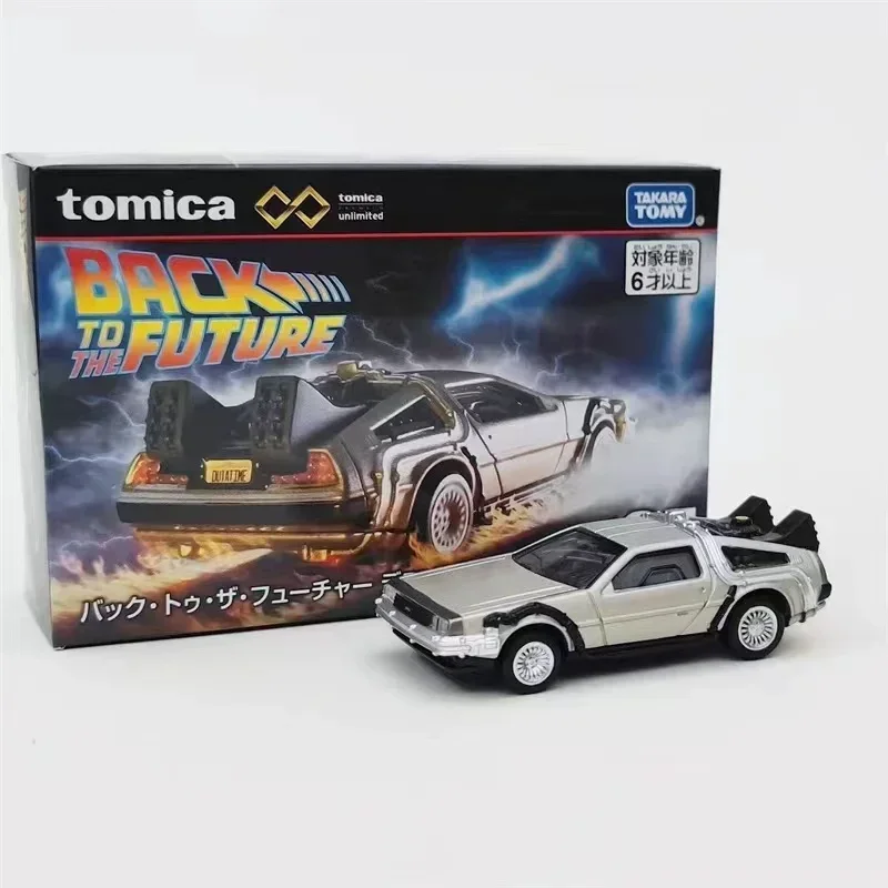 TAKARA TOMY Tomica Unlimited TP07 Powrót do przyszłości DeLorean DMC-12 Zabawki ze stopu Pojazd silnikowy Odlewany metalowy model Prezenty