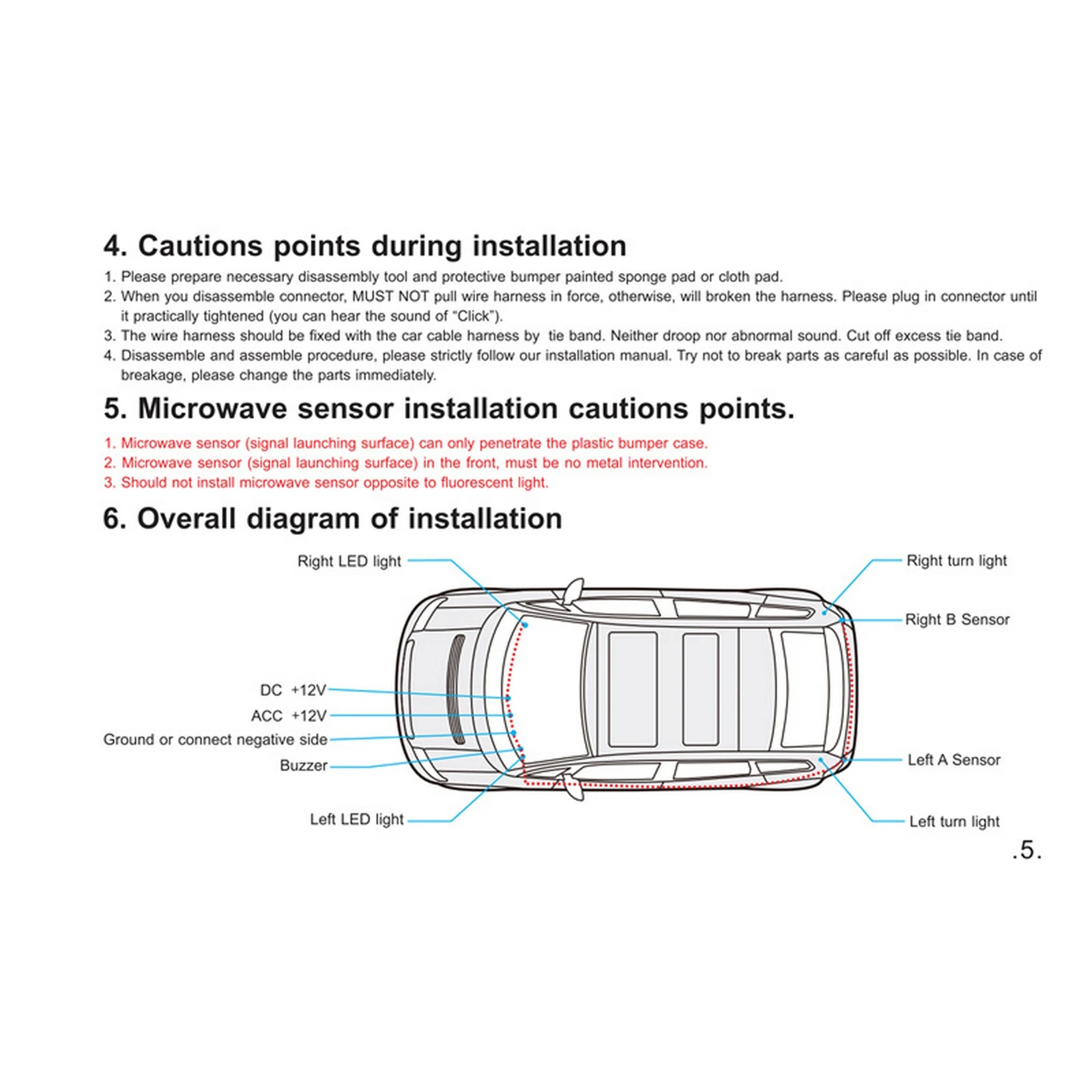 New Universal Blind Spot Detective System 24Ghz Millimeter Wave BSD Blind Spot Monitoring Radar Sensor Change Lane Aided Parking