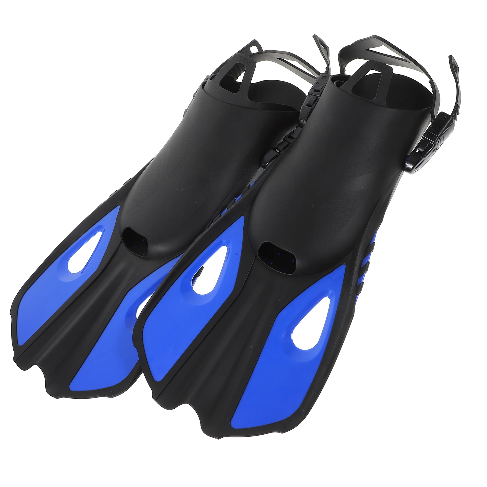 

1 Pair of Adults Diving Training Flippers Snorkeling Adjustable Swimming Heel Fins Flippers for Sports (Blue, Size S)