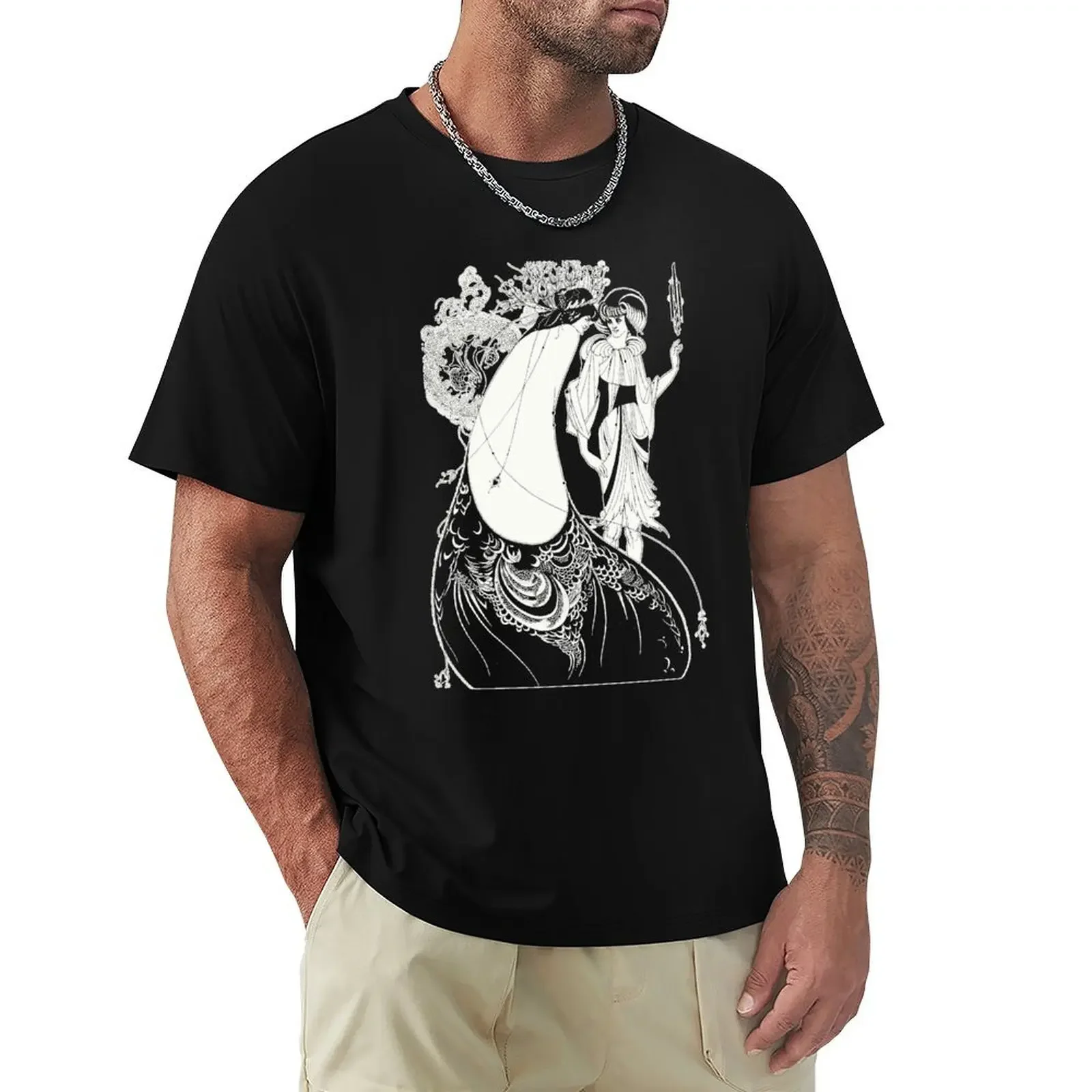 

The Peacock Skirt, 1893- Aubrey Beardsley T-Shirt customs custom t shirt tees oversized t shirts for men