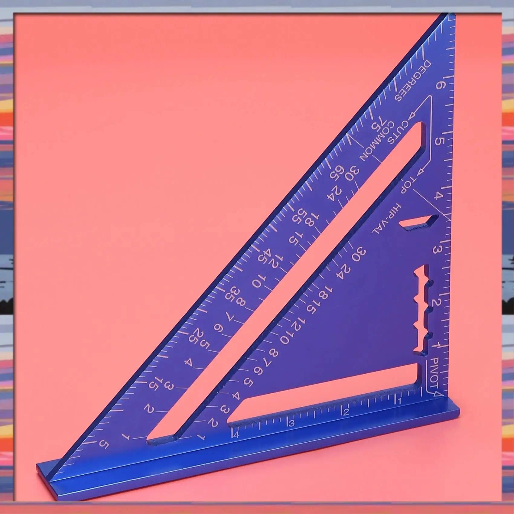 

AFBC 90 Degree Triple-Cornered Ruler Aluminum Alloy Angle Ruler Inch For Carpenter's Workshop 7 Inch Square Layout Tool