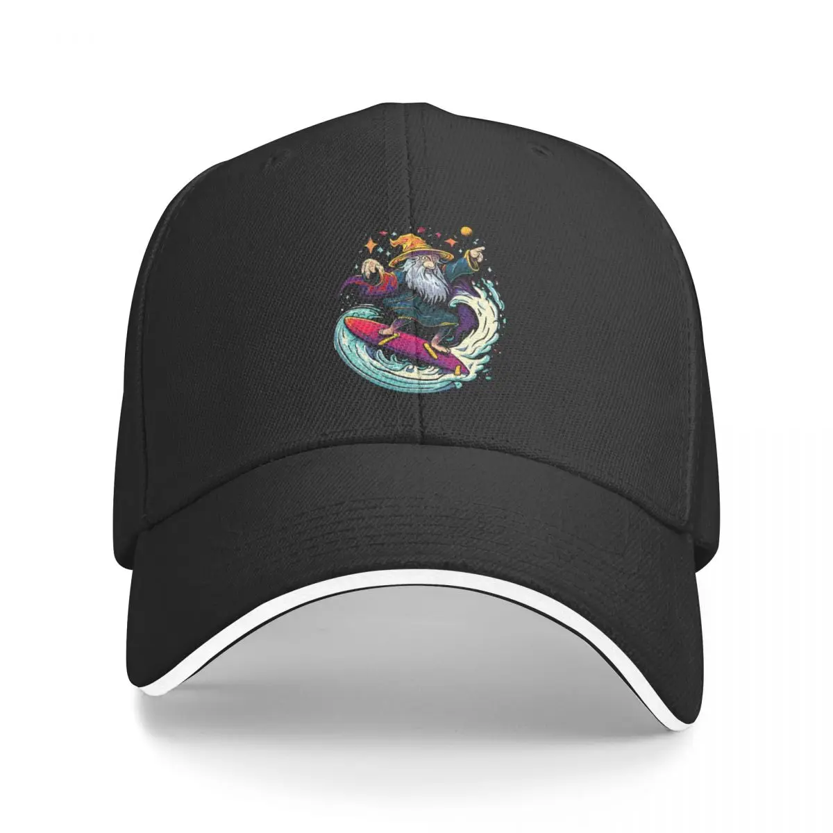 Surfing wizard Baseball Cap Visor Sun Cap Christmas Hat Snap Back Hat Women Caps Men's