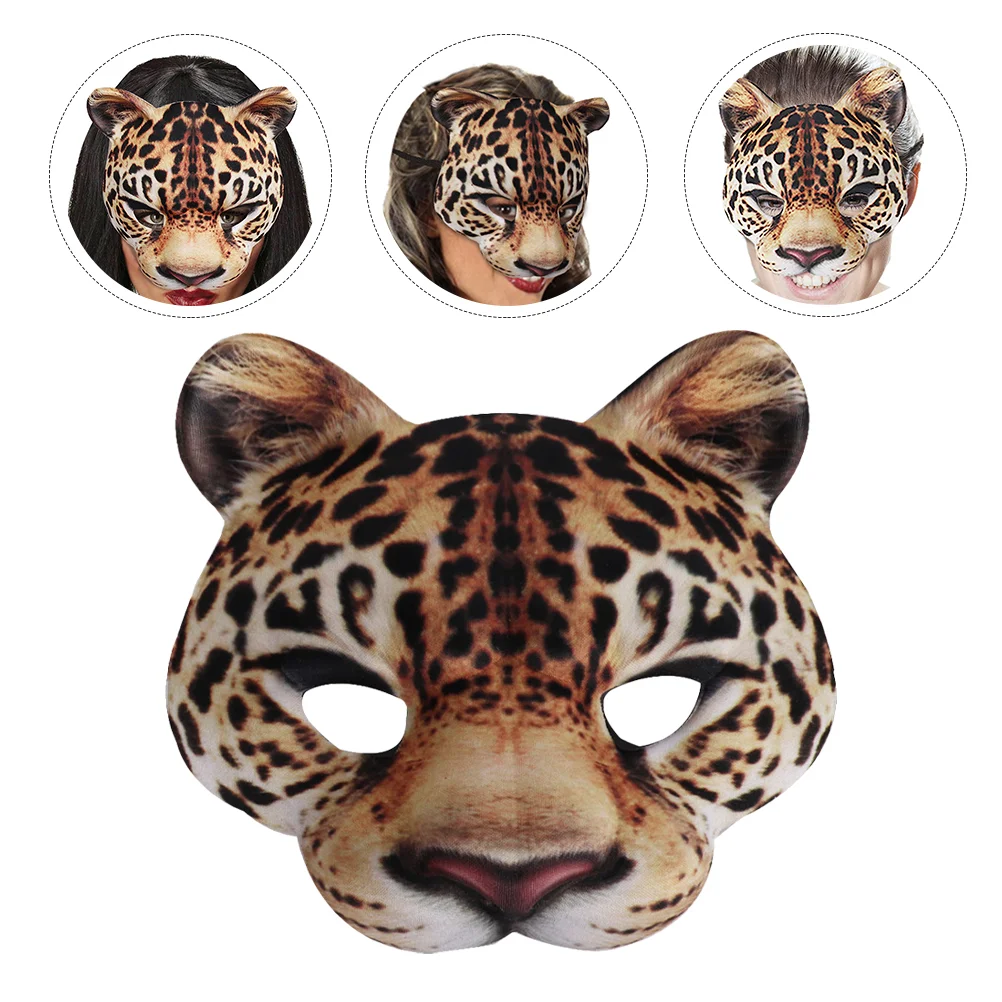 

Leopard Animal Mask Ornament Carnival Party Mask Prop Masquerade Party Leopard Mask for Bar Ball Halloween