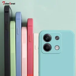 Fashion Square Frame Silicone Phone Case For Xiaomi Redmi Note 13 Pro 4G 5G Matte Soft Back Cover