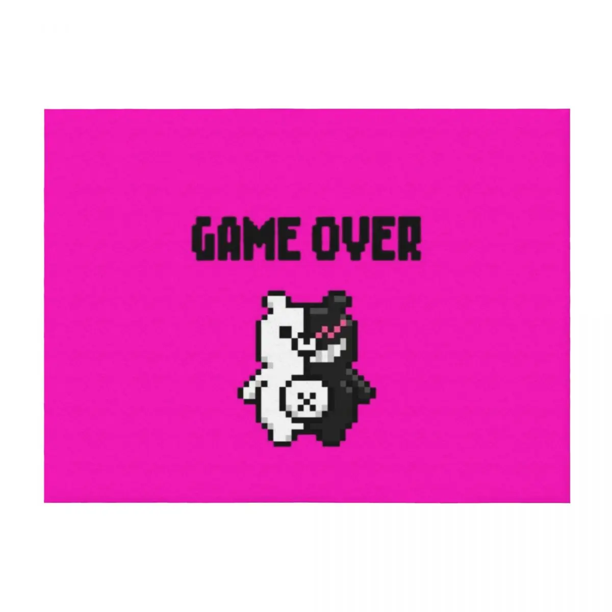 

Game Over - Monokuma Throw Blanket Plush Picnic Soft Plaid Hairy Blankets