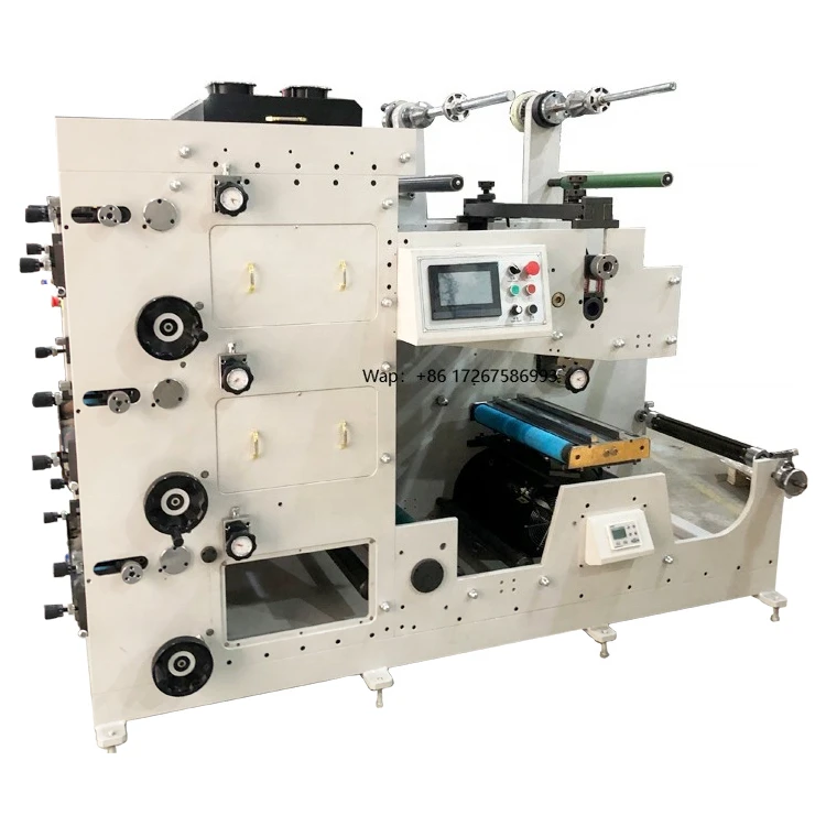 2 4 6 8 10 Color Flexographic Printers Label Flexo Paper Film Label Roll to Roll Printing Machine Label Making Machine