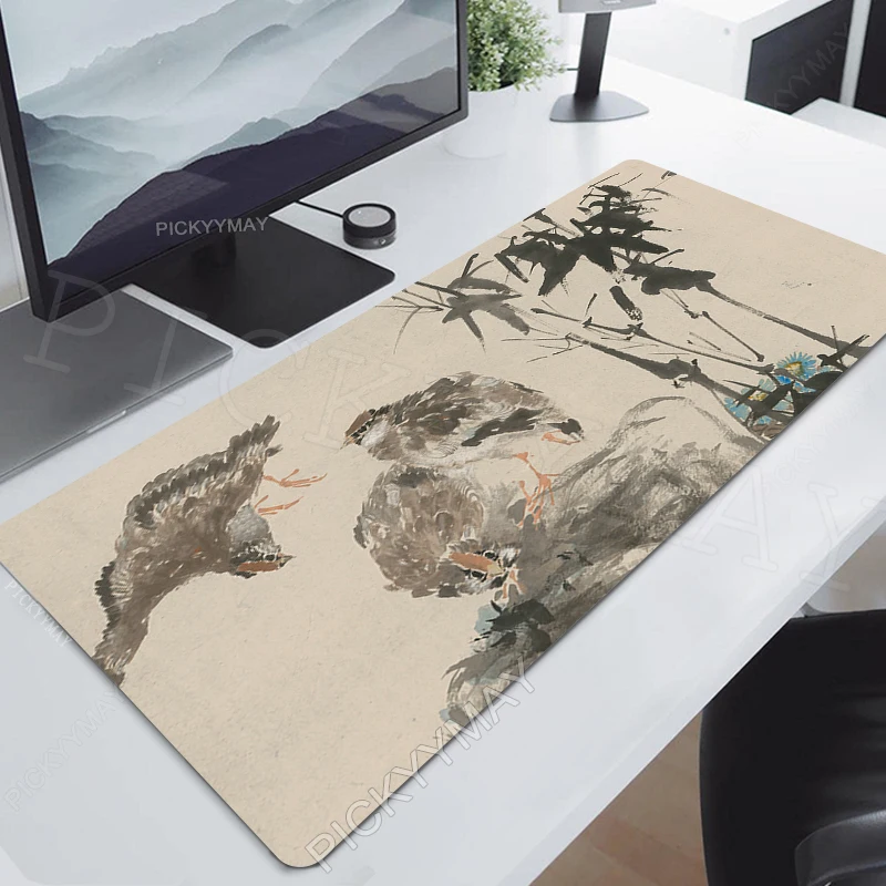 Mouse Pads Chinese Ancient Painting Table Mat Computer Mousepad Company Big Desk Pad 100x50cm Large Gamer Mousepads Mouse Mats