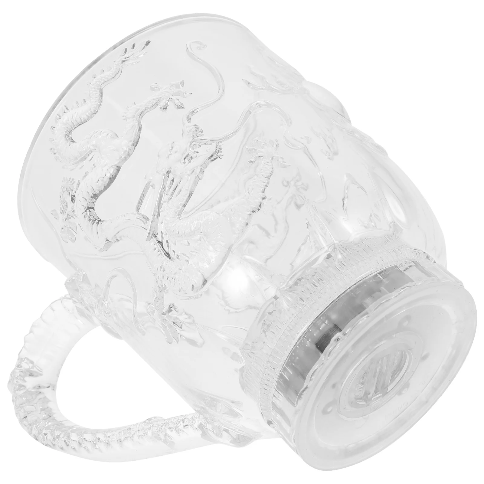 แก้วอะคริลิคเปลี่ยนสีแบบ LED 1 ชิ้น ขนาด 285 มล. ลายมังกร แก้วไวต่อความร้อน สำหรับกาแฟ ชา น้ำ เครื่องดื่ม งานปาร์ตี้