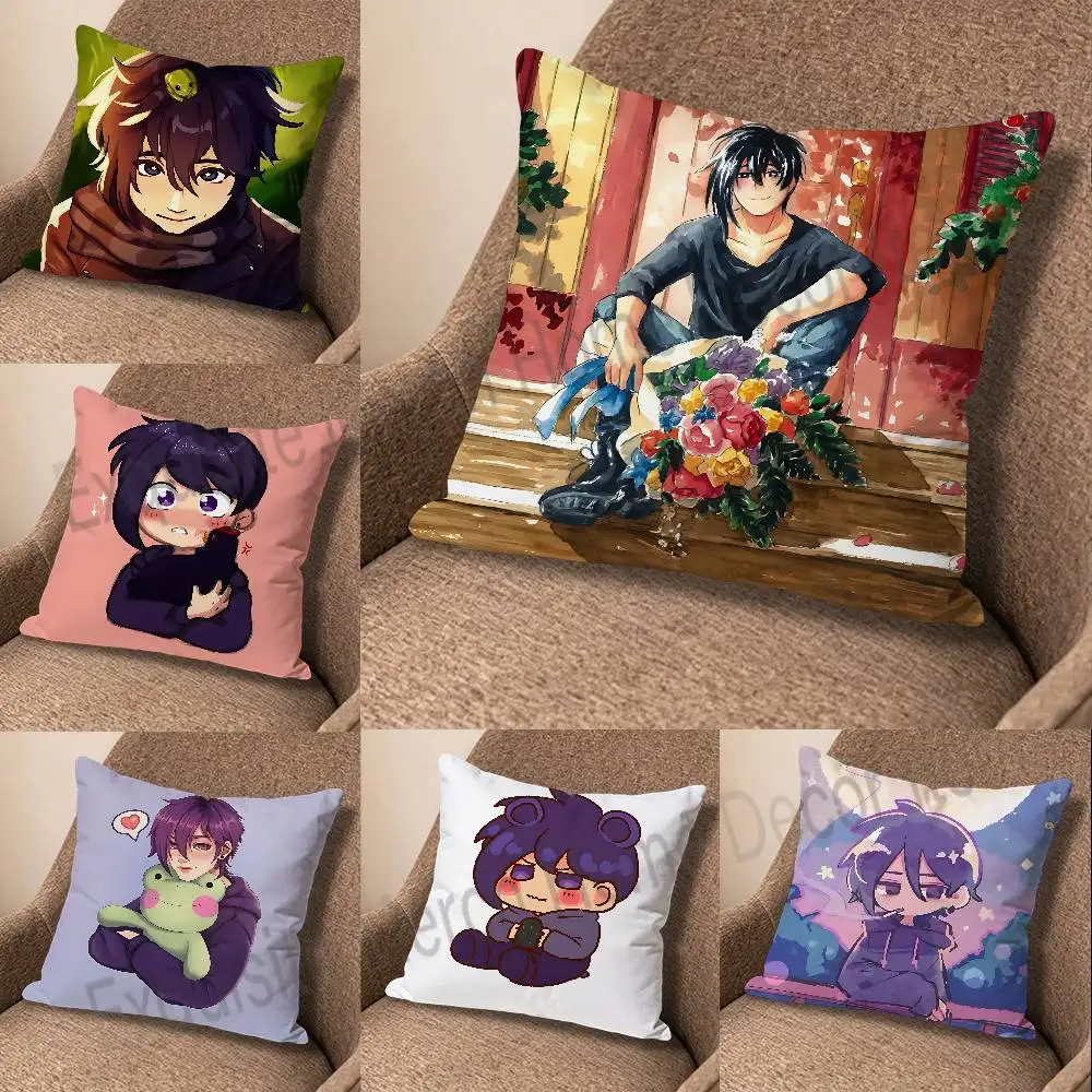 S-Stardew Sebastian V-Valley Game Pillow Cases for Bedroom Living Room Sofa Home Decor Polyester Cushion Cover with Zipper