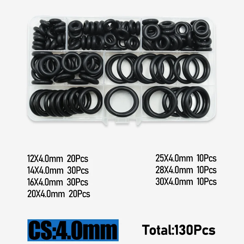 O-Ring CS 1,0 1,5 bis 4,0 mm Dichtungsscheibe Nitrilkautschuk O-Ring Wasserhahn Sanitärdichtungen Ölbeständiges Hochtemperatur-O-Ring-Set – Detail 7