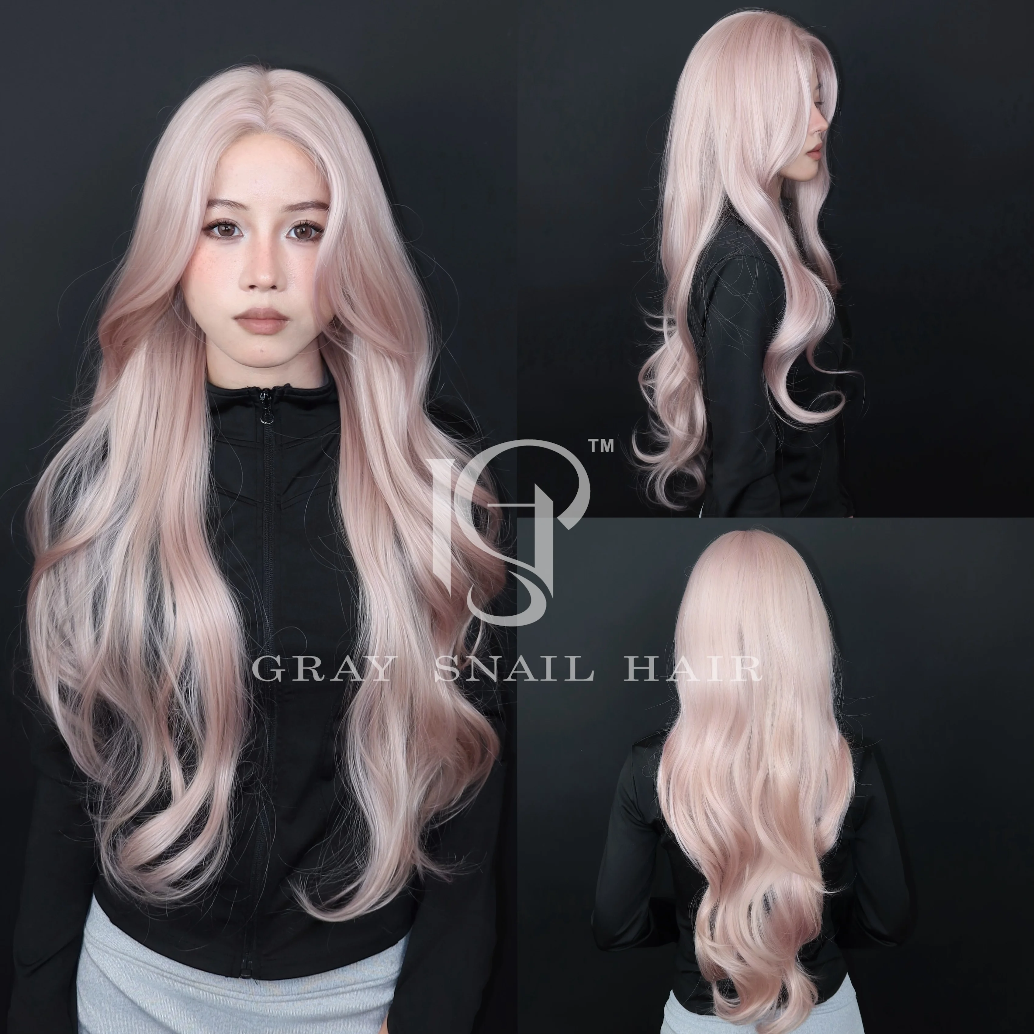 

Pink Wig for Women Long Wavy Cosplay Wigs Natural Soft Sweet Synthetic Wig for Daily Use School Life Lolita Wig Pink