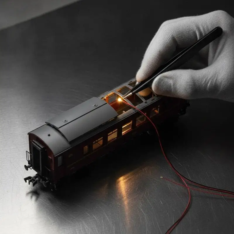 10Pcs/bag 0603 DIY SMD Lamp Wired Micro Litz Led Pre-soldered Chip Wired 3V Railway Model Toy Light DIY Leads Wires 30cm
