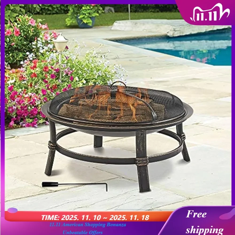 

WAD15121MT Brushed Copper Wood Burning Outdoor Firebowl