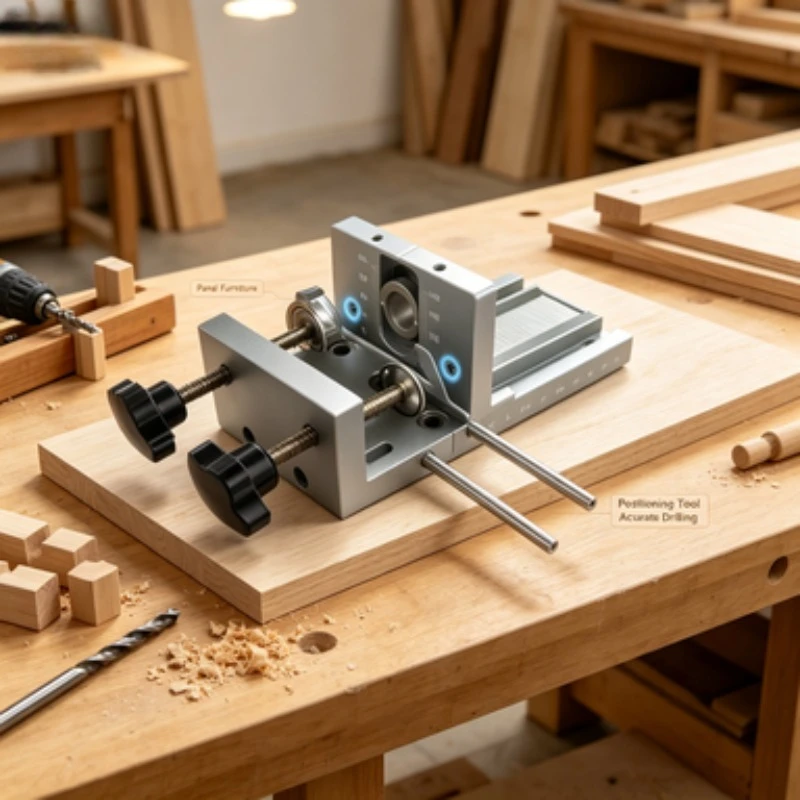 3 in 1 Woodworking Hole Locator Dowel Jig Punch Positioner for Panel Furniture Drilling Guide Tool