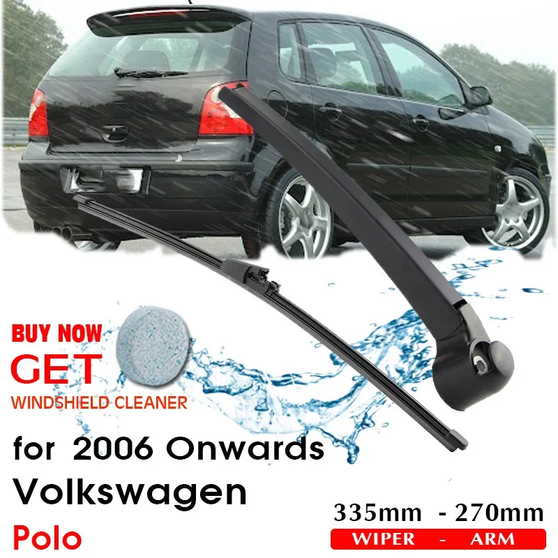 

Car Wiper Blade Rear Back Window Windscreen Windshield Wipers Auto Accessories For Volkswagen Polo Hatchback 335mm 2006 Onwards